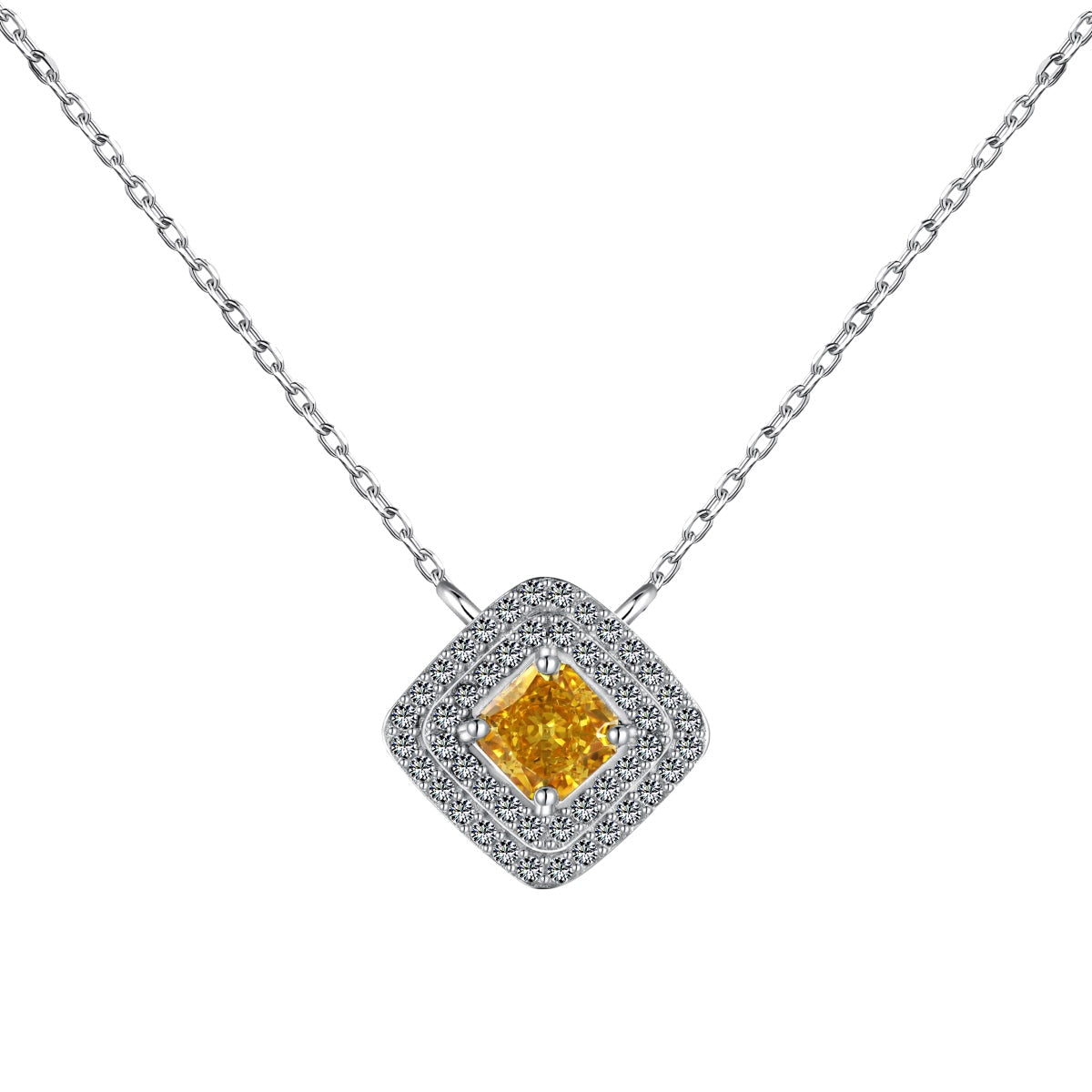 [Oramore Jewelry]Sparkling Asscher Cut Necklace