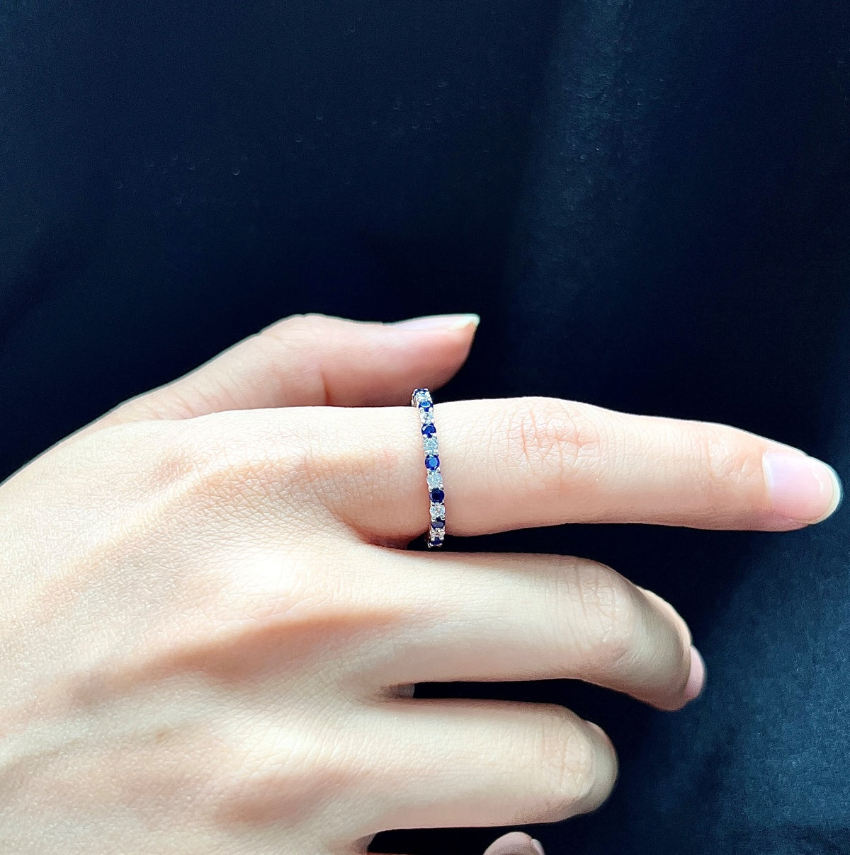 [Oramore  Jewelry]Exquisite Colorful Round Cut Tennis Ring