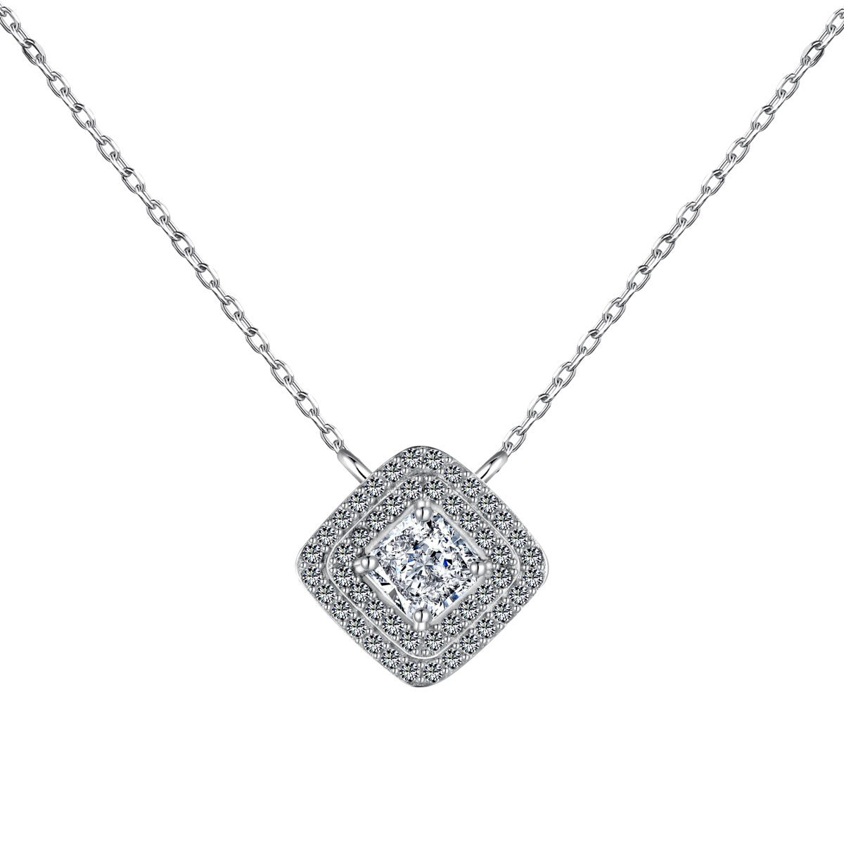 [Oramore Jewelry]Sparkling Asscher Cut Necklace