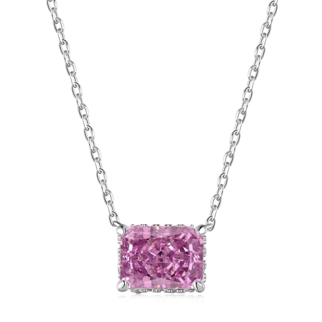 [Oramore Jewelry]Luxurious Square Shape Colorful Necalack