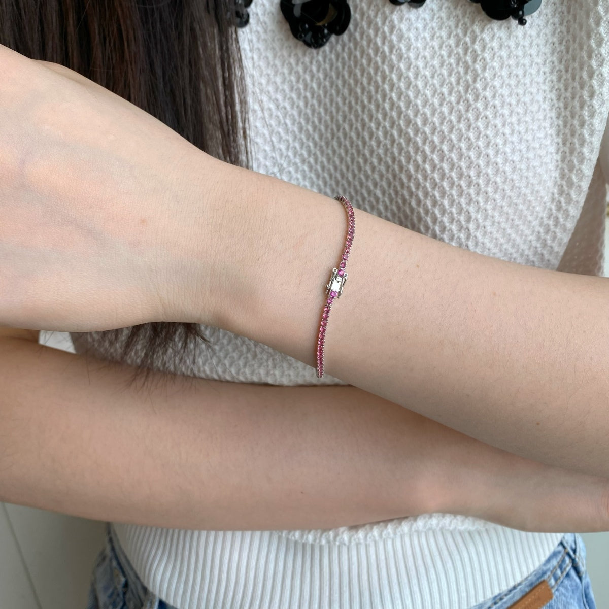 [Oramore Jewelry]Dazzling Colorful Round Cut Daily Bracelet