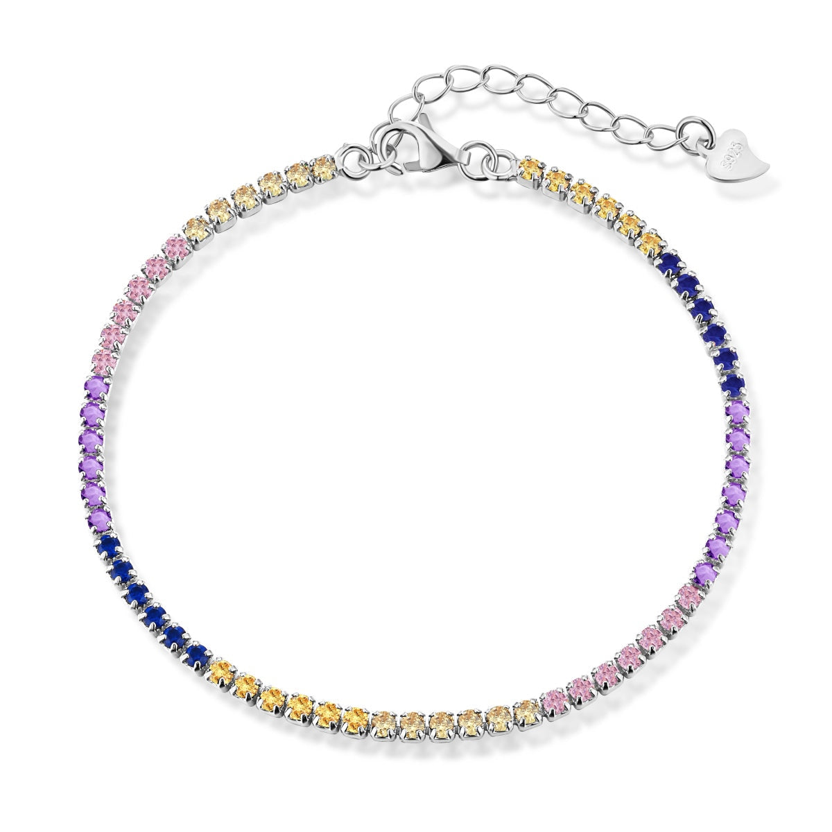 [Oramore Jewelry]Radiant Shinning Princess Cut Tennis Bracelet