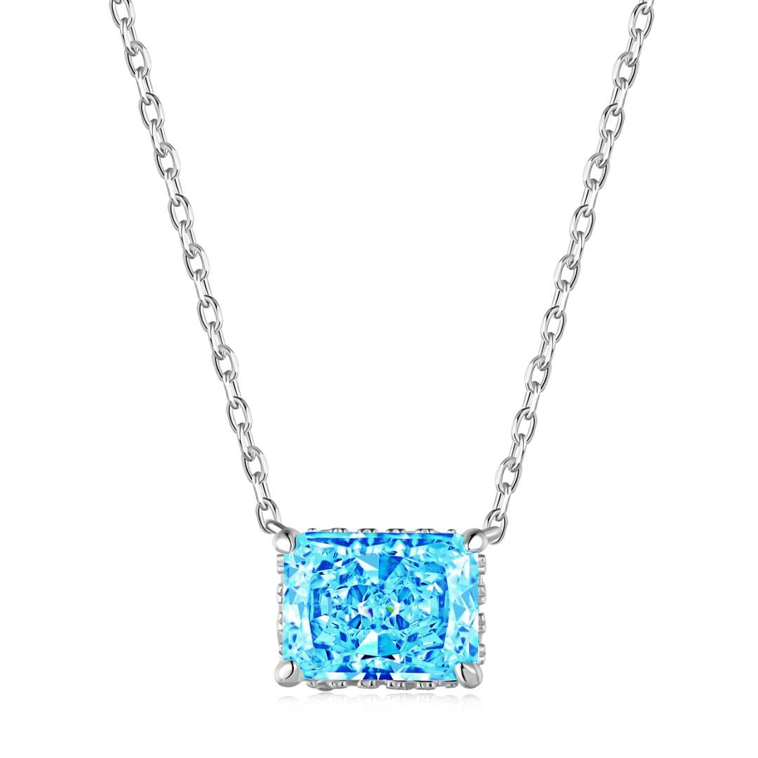 [Oramore Jewelry]Luxurious Square Shape Colorful Necalack