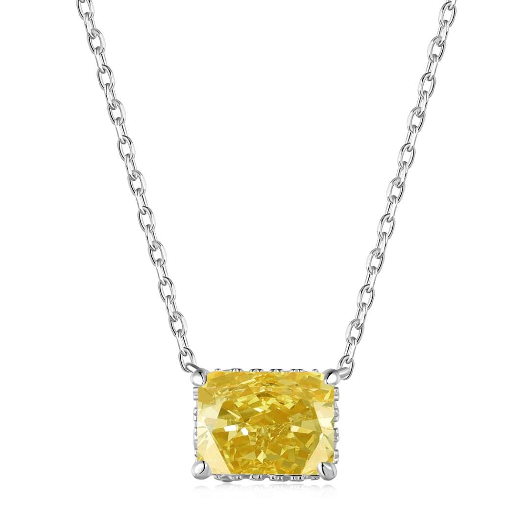 [Oramore Jewelry]Luxurious Square Shape Colorful Necalack