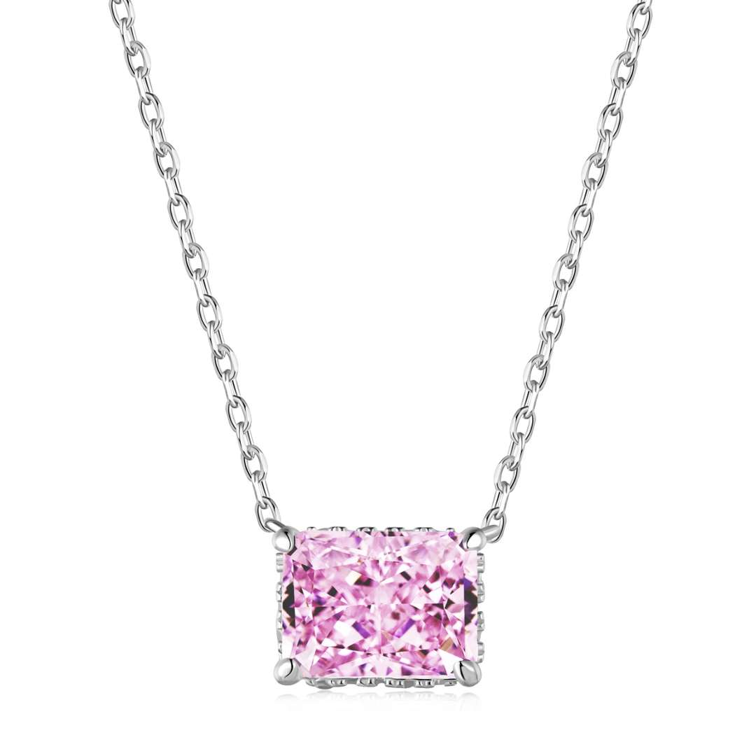 [Oramore Jewelry]Luxurious Square Shape Colorful Necalack