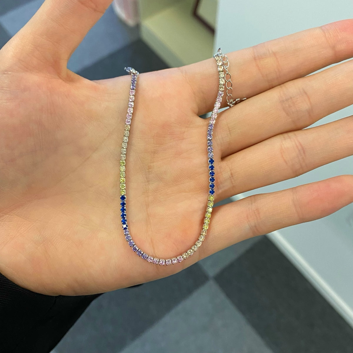 [Oramore Jewelry]Radiant Shinning Princess Cut Tennis Bracelet