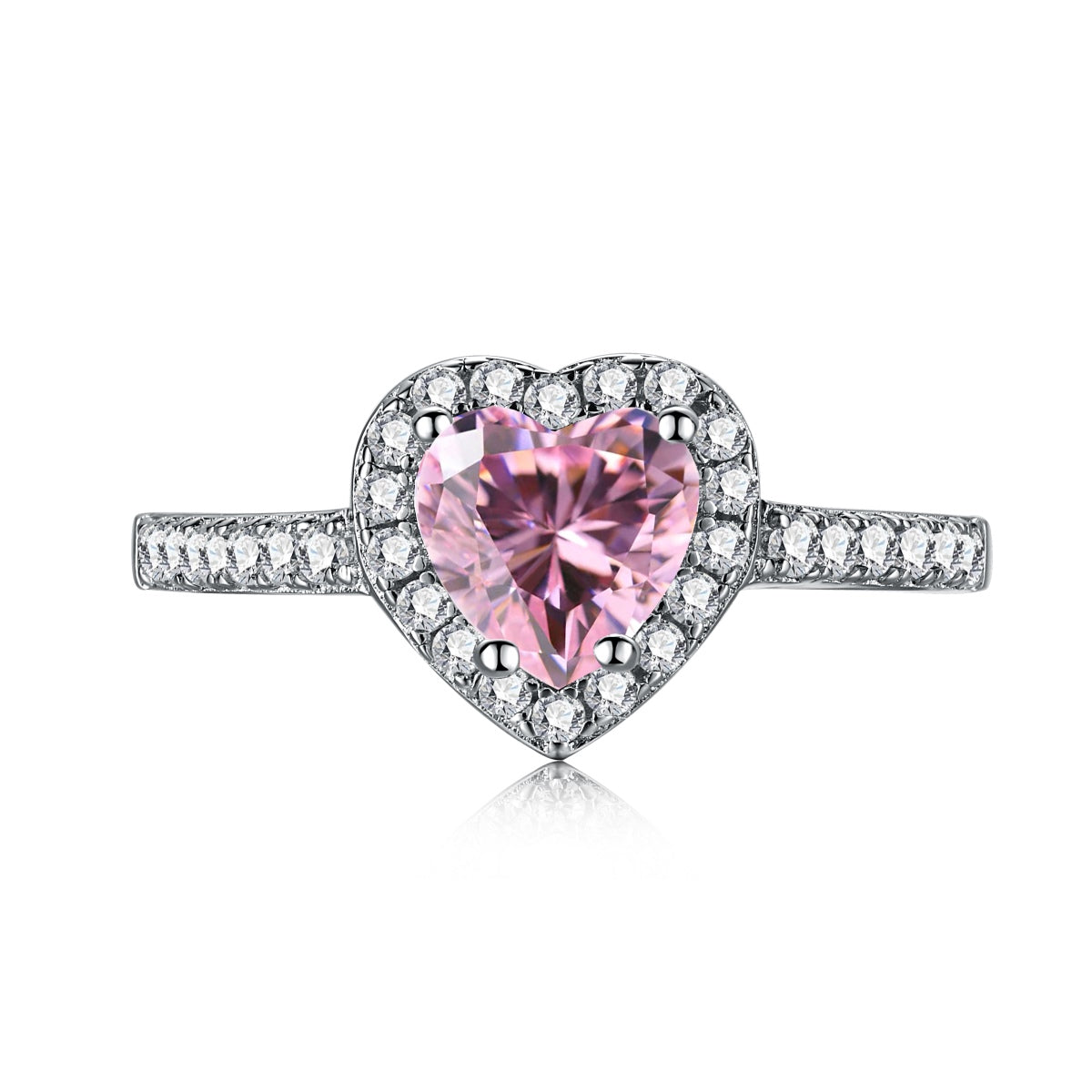 [Oramore Jewelry]Eternity Splashy Romantic Heart Shape Lover Ring