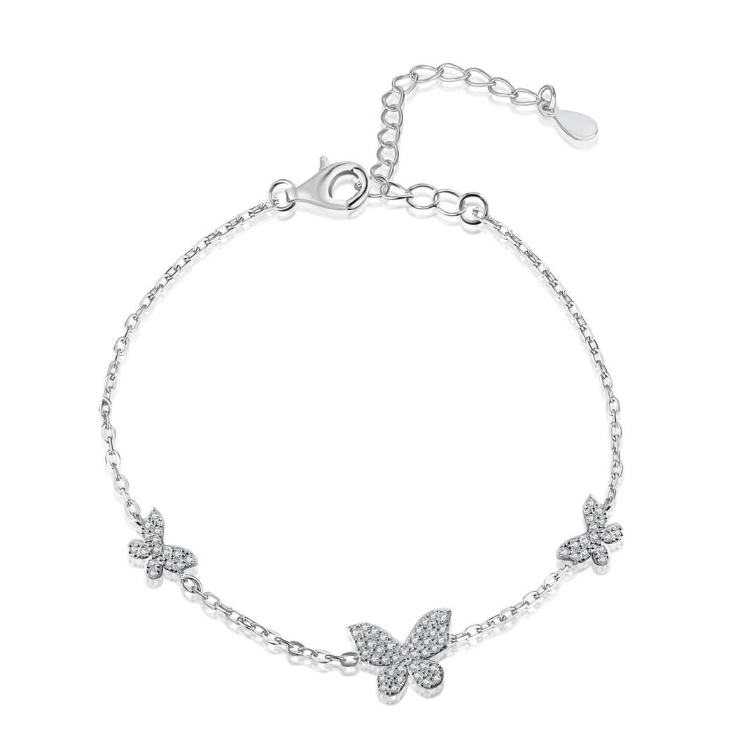 [Oramore Jewelry]Delicate Butterfly Pendant Bracelet