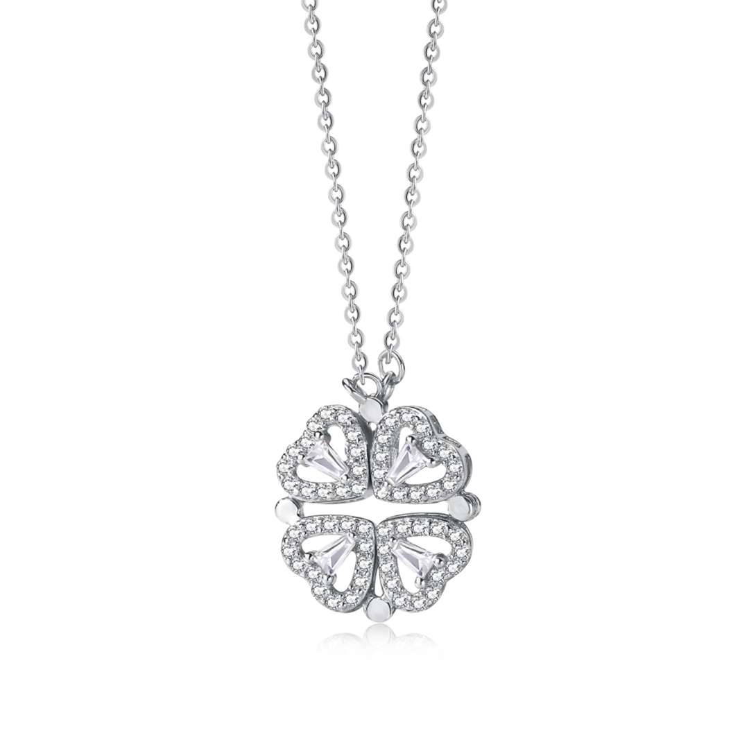 [Oramore Jewelry]Ornate Heart Cut Flower Shape Necklace