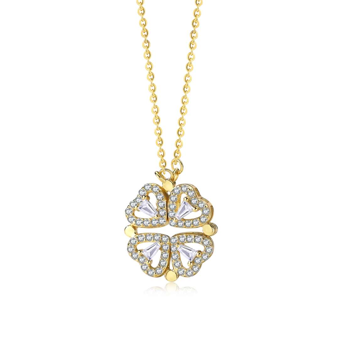 [Oramore Jewelry]Ornate Heart Cut Flower Shape Necklace