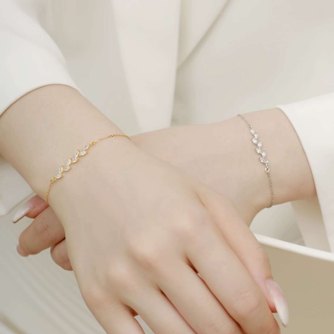 [Oramore Jewelry]Elegant Wheat Leaves Shape Bracelet