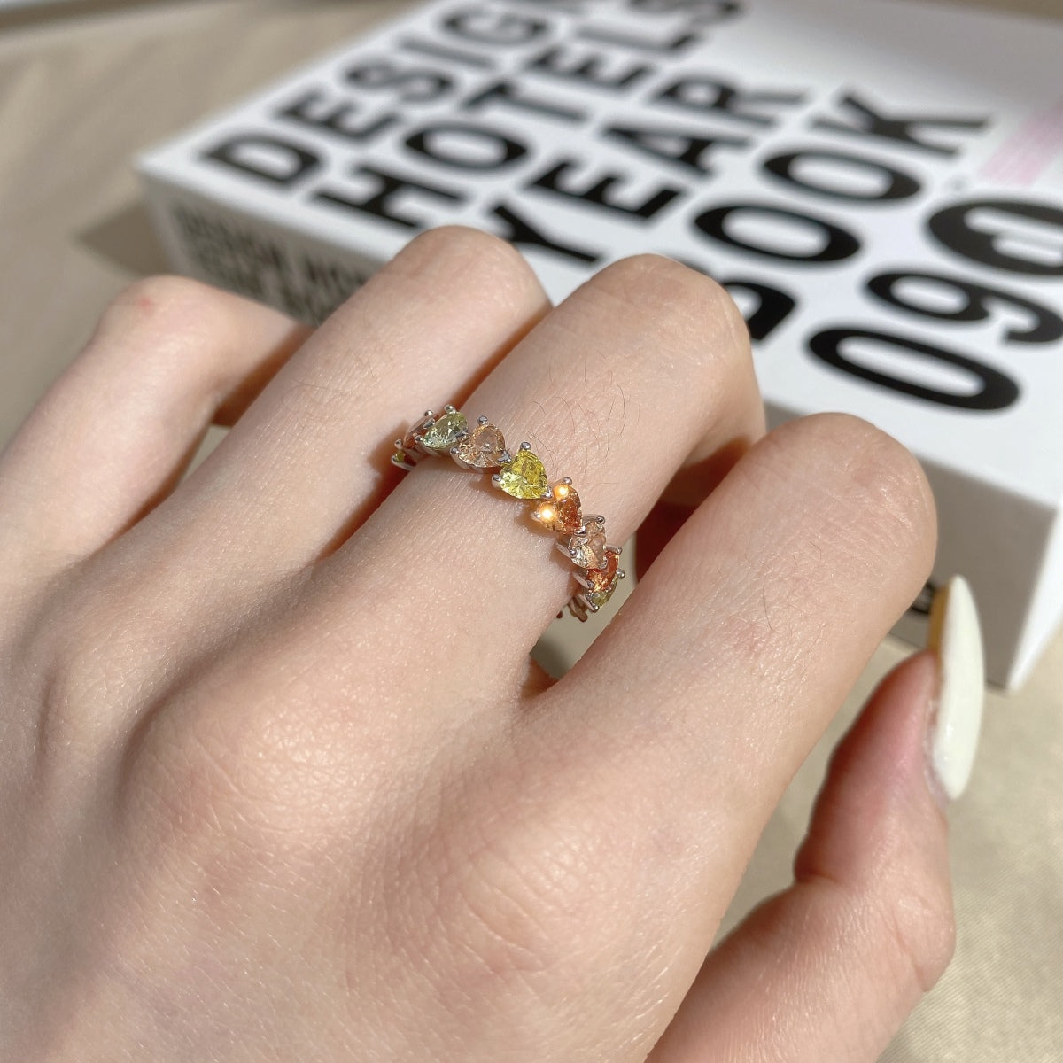 [Oramore  Jewelry]0.25 Carat Radiant Romance Heart Cut Lover Ring