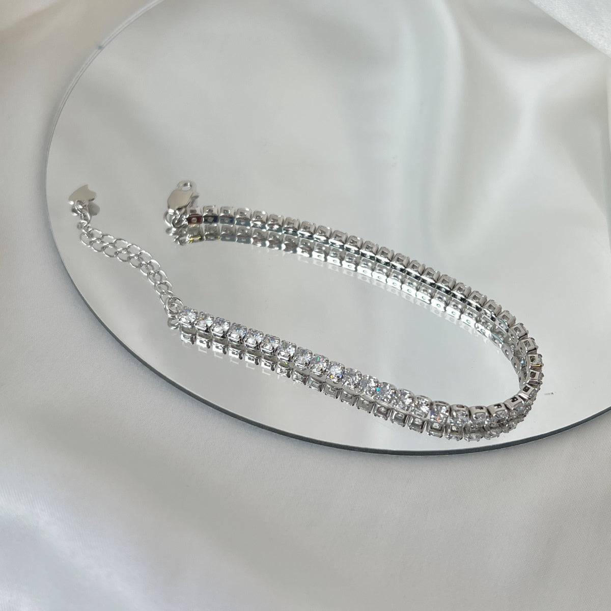 [Oramore Jewelry]Sparkling Round Cut Daily Bracelet