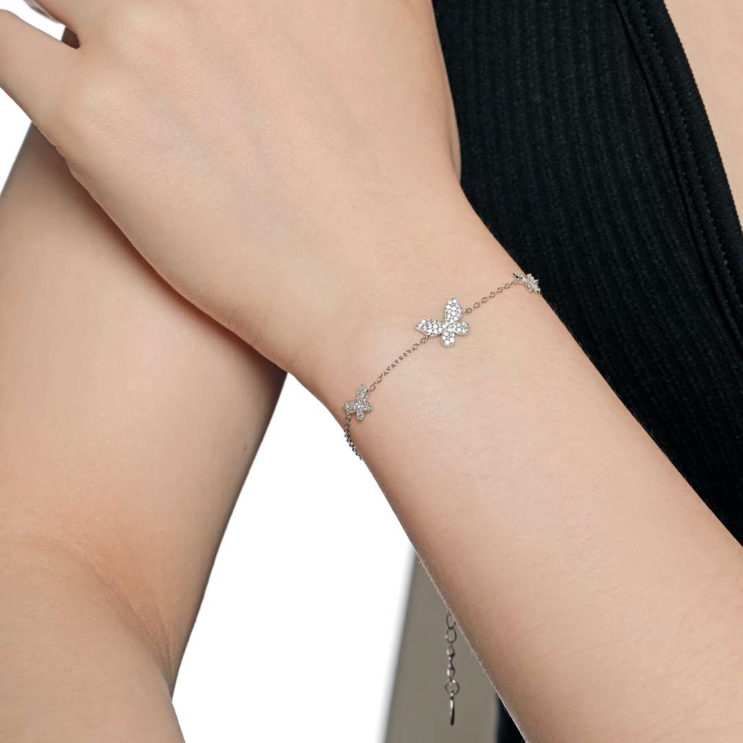 [Oramore Jewelry]Delicate Butterfly Pendant Bracelet