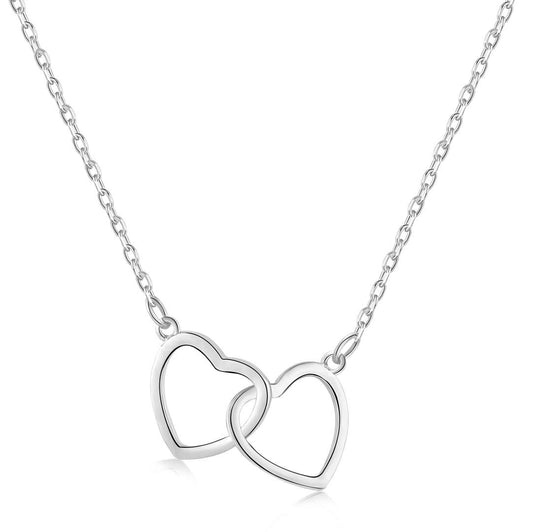 [Oramore Jewelry]Sterling Silver Love Double Ring Necklace