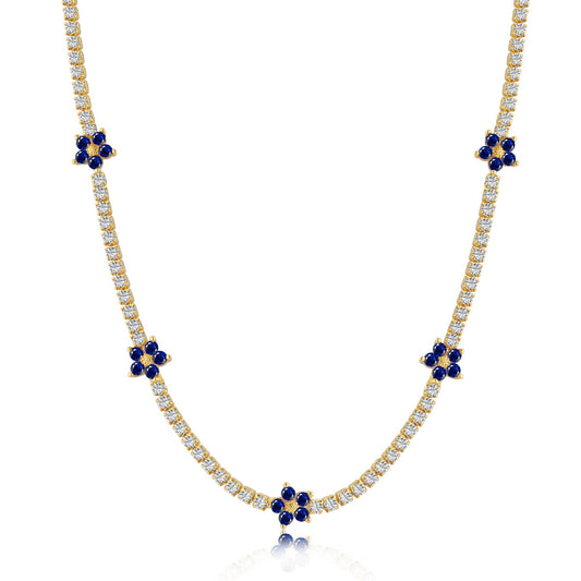 [Oramore Jewelry]Luxurious Colorful Flower Tennis Necklace