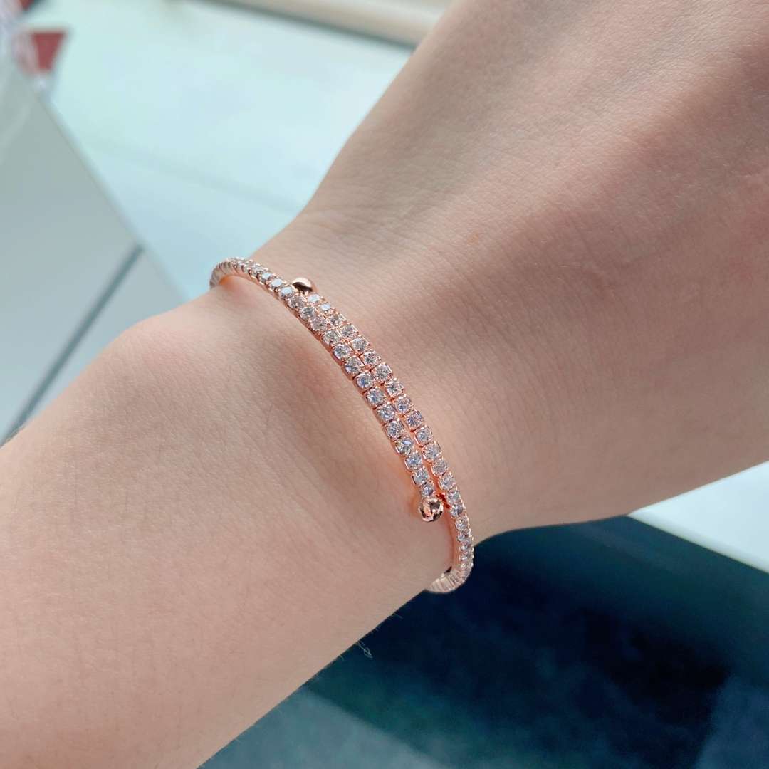 [Oramore Jewelry]Row of Diamonds Round Fashion Bracelet