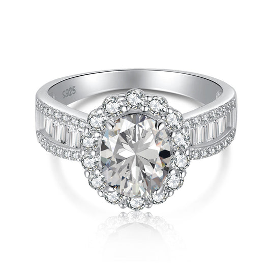 [Oramore Jewelry]1.5 Carat Dazzling Charming Oval Cut Banquet Ring