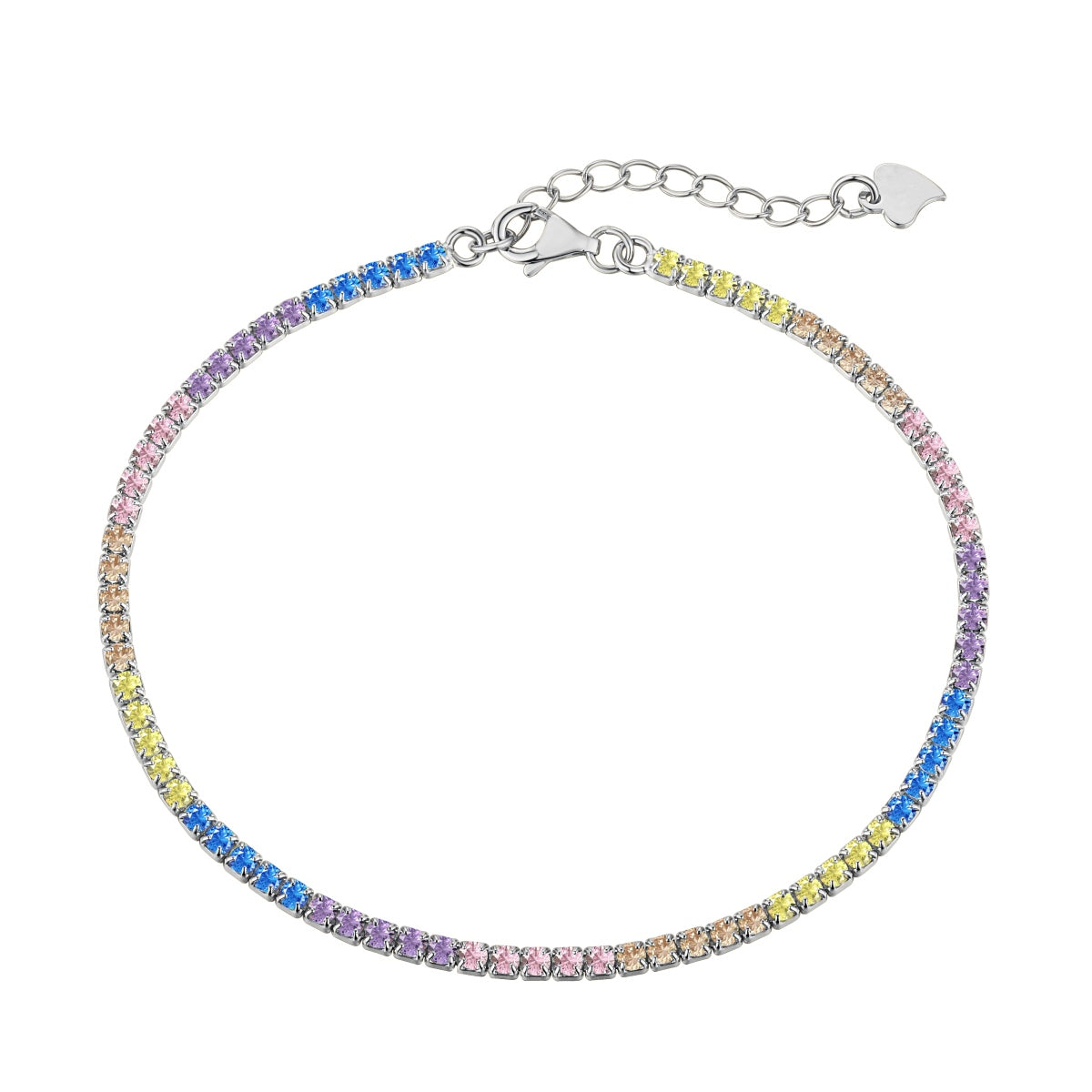 [Oramore Jewelry]Dazzling Colorful Round Cut Daily Bracelet