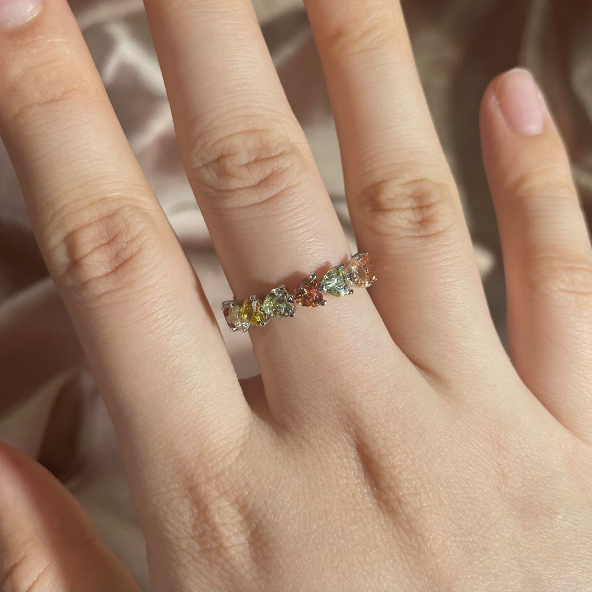 [Oramore  Jewelry]0.25 Carat Radiant Romance Heart Cut Lover Ring