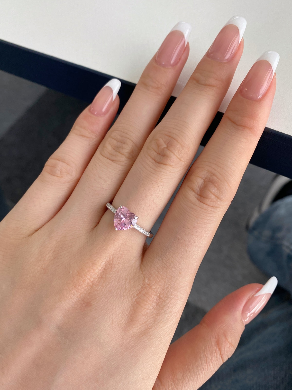 [Oramore  Jewelry]2.0 Carat Dazzling Lustrous Heart Cut Lover Ring