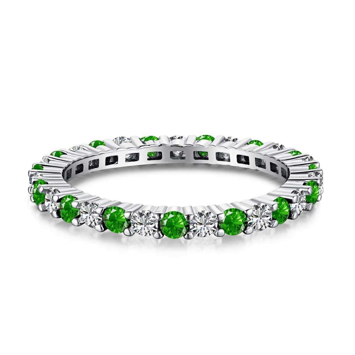 [Oramore  Jewelry]Exquisite Colorful Round Cut Tennis Ring