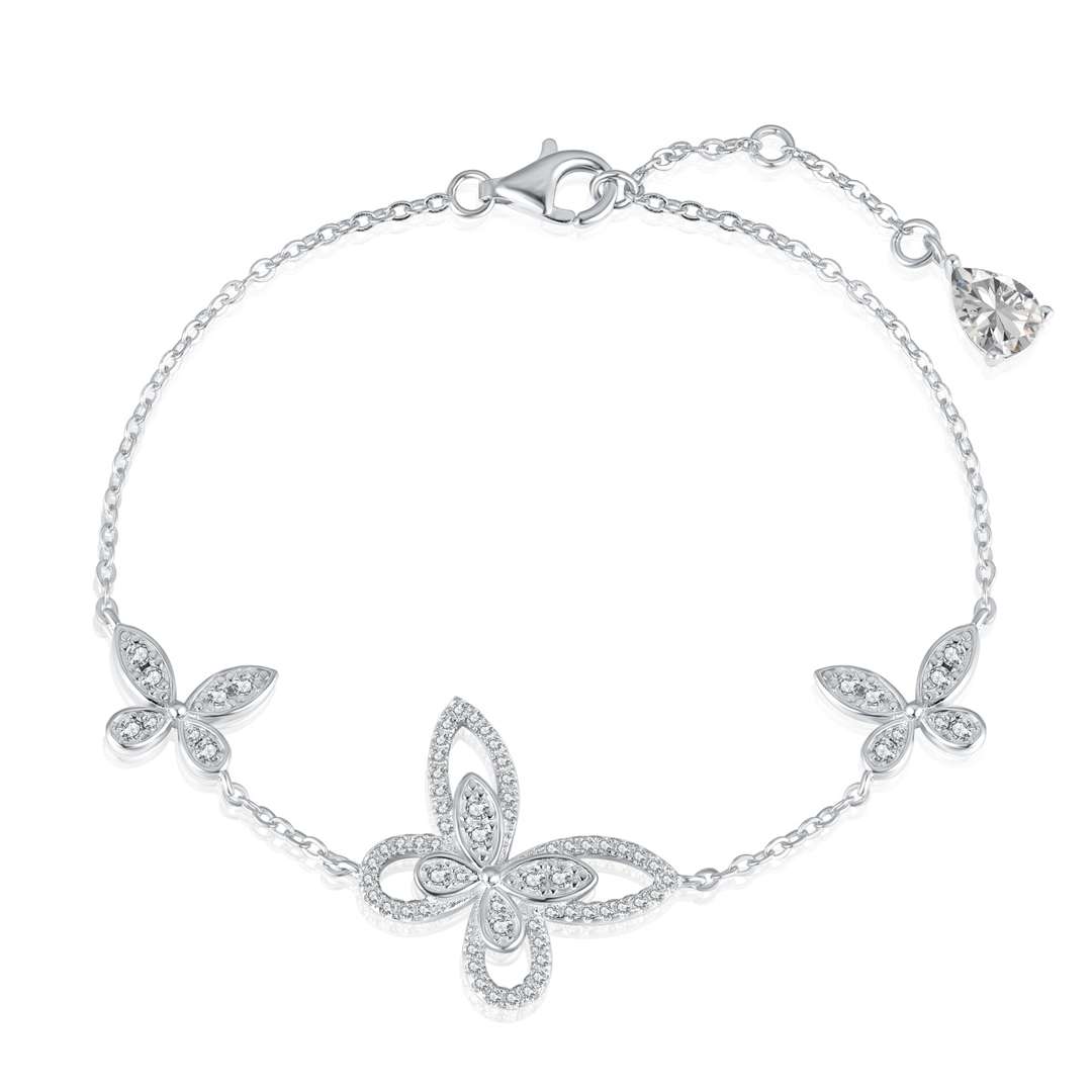 [Oramore Jewelry]Delicate Butterfly Pendant Bracelet