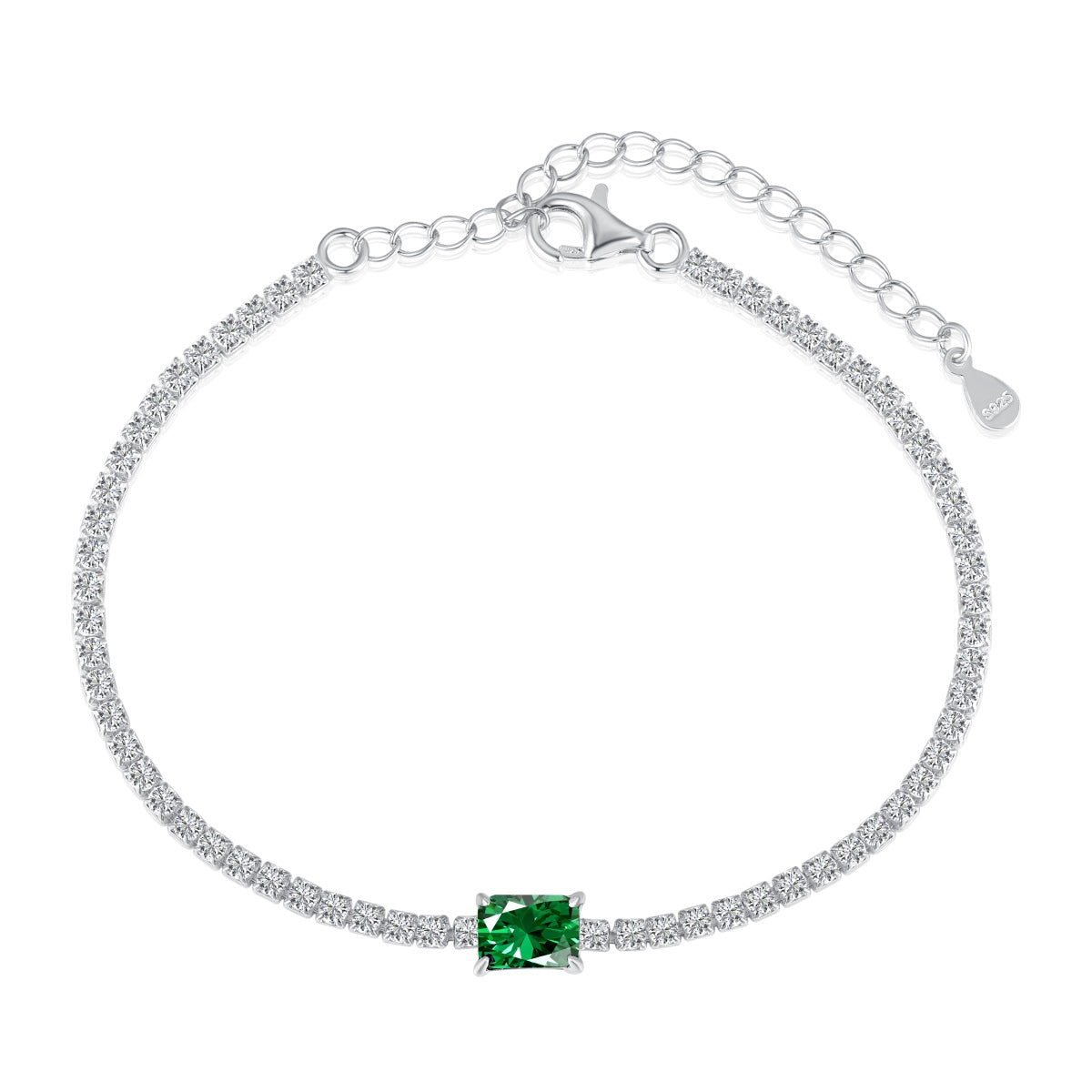 [Oramore Jewelry]1.0 Carat Unique Emerald Cut Banquet Bracelet