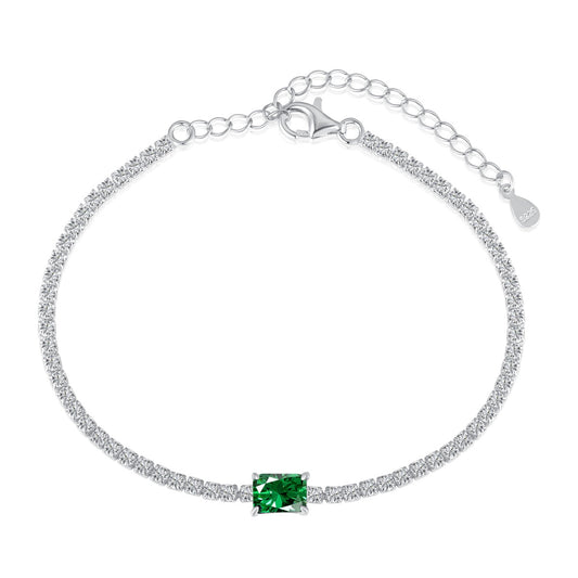 [Oramore Jewelry]1.0 Carat Unique Emerald Cut Banquet Bracelet