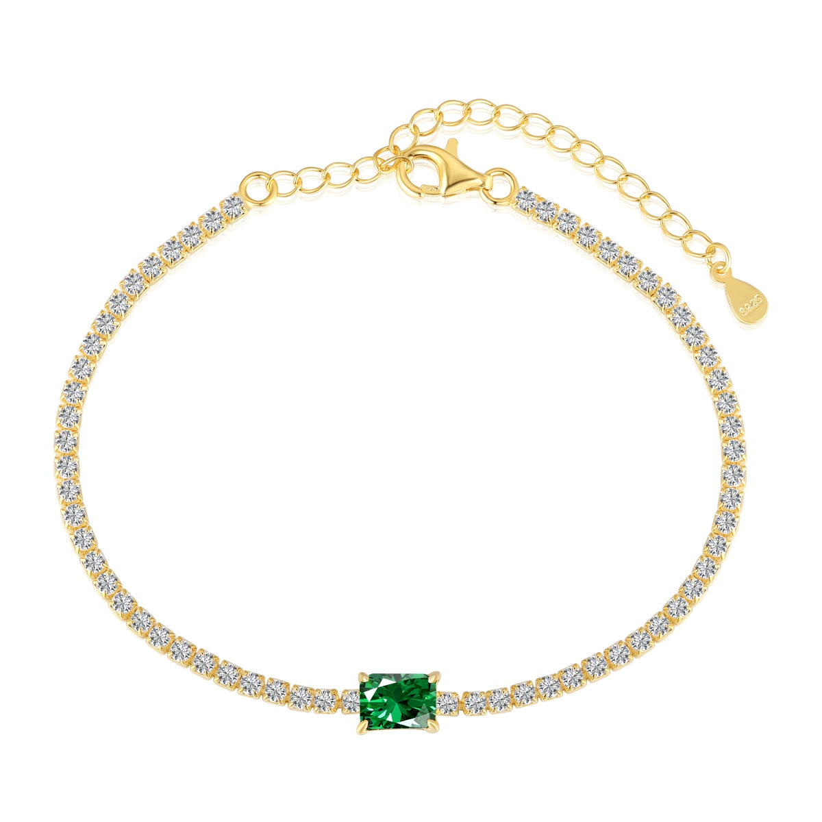 [Oramore Jewelry]1.0 Carat Unique Emerald Cut Banquet Bracelet