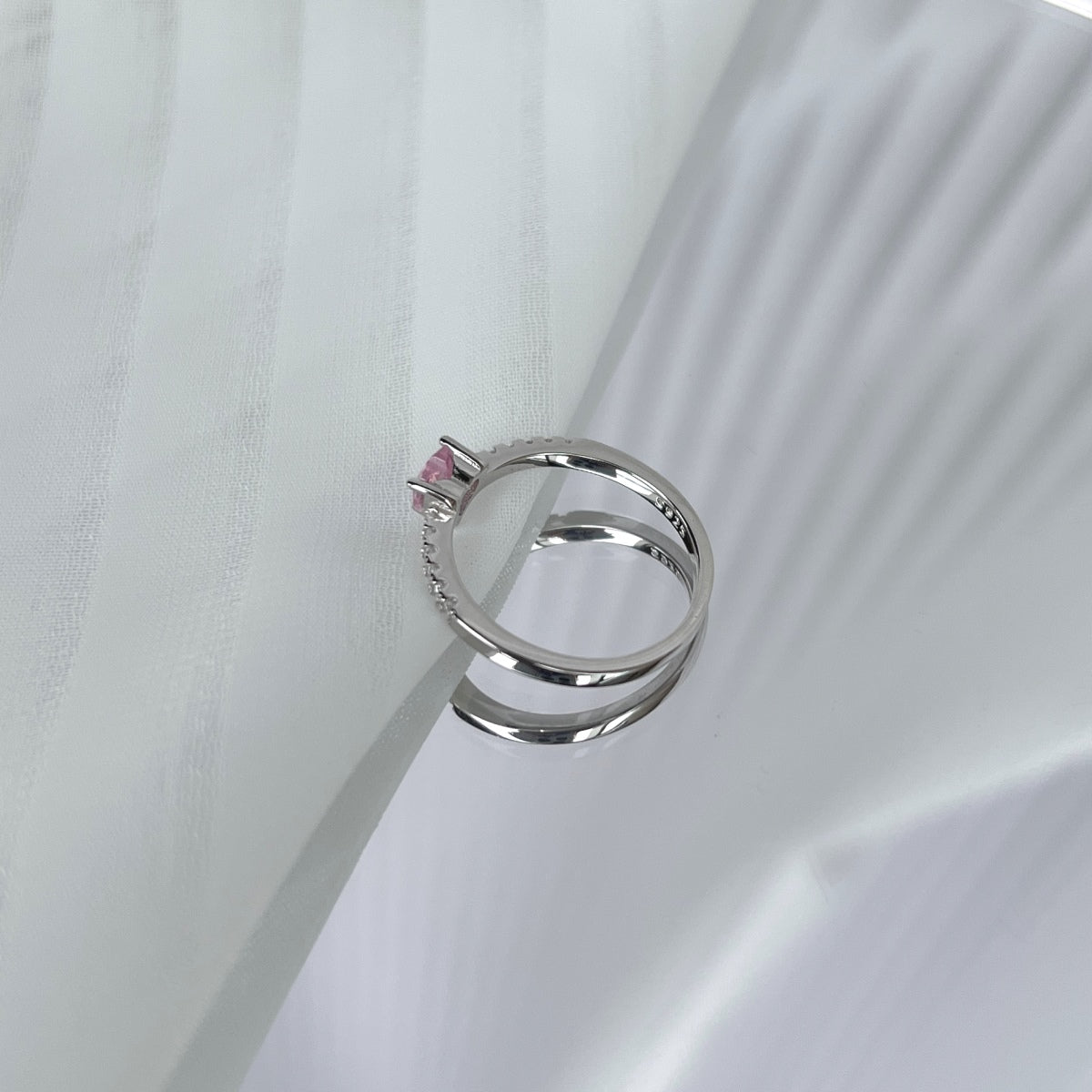 [Oramore  Jewelry]0.5 Carat CaratEternity Charming Heart Shape Lover Ring