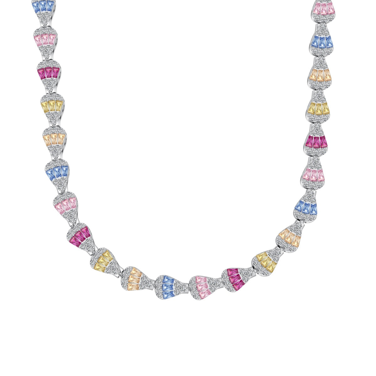 [Oramore Jewelry]Radiant Colorful Rainbow Necklace