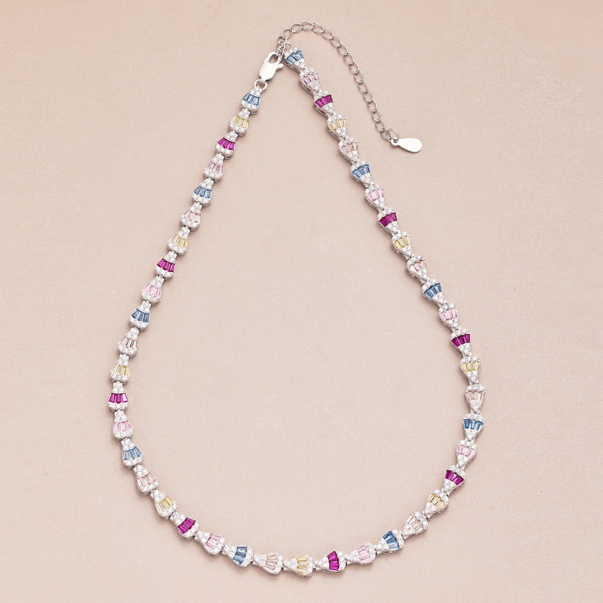 [Oramore Jewelry]Radiant Colorful Rainbow Necklace