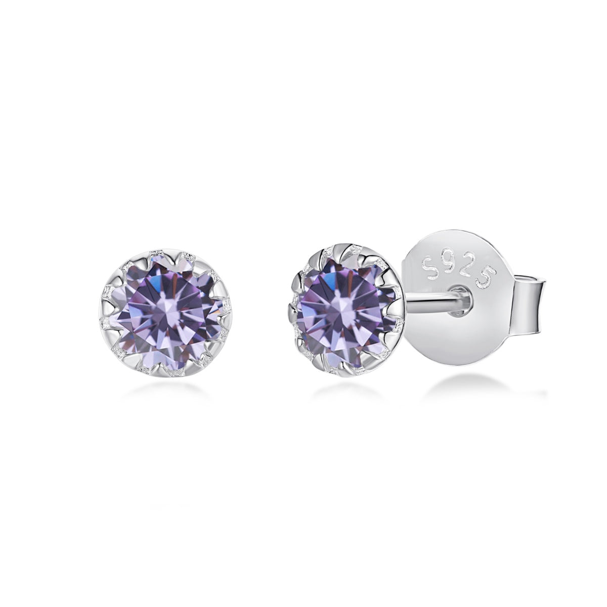 [Oramore Jewelry]Sparkling Colorful Round Shape Earrings