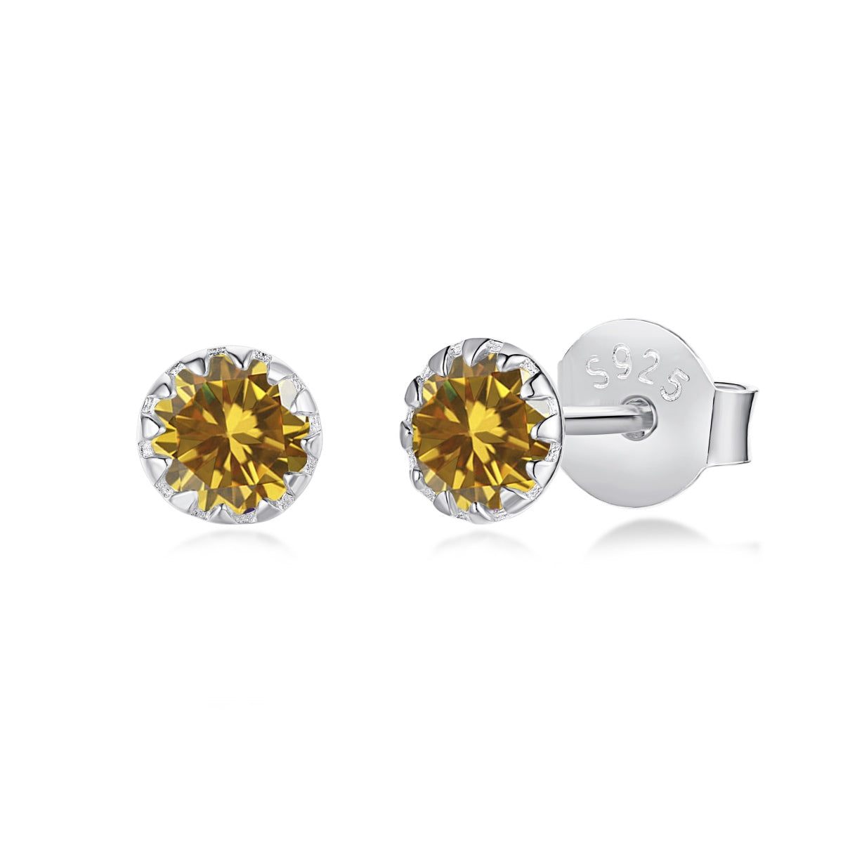[Oramore Jewelry]Sparkling Colorful Round Shape Earrings