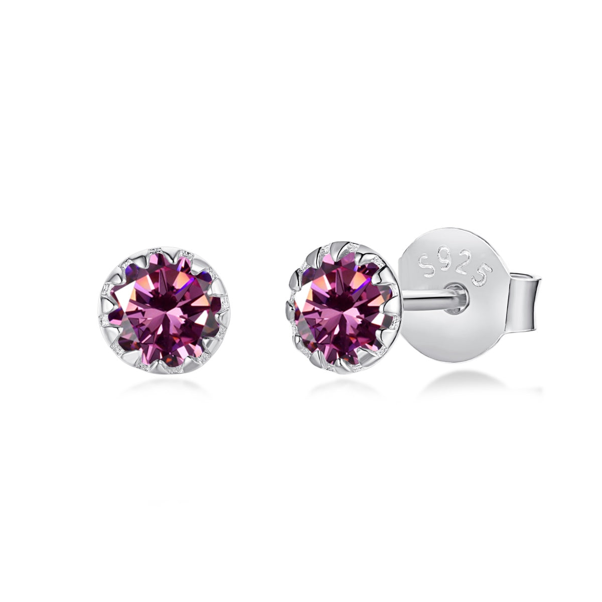 [Oramore Jewelry]Sparkling Colorful Round Shape Earrings