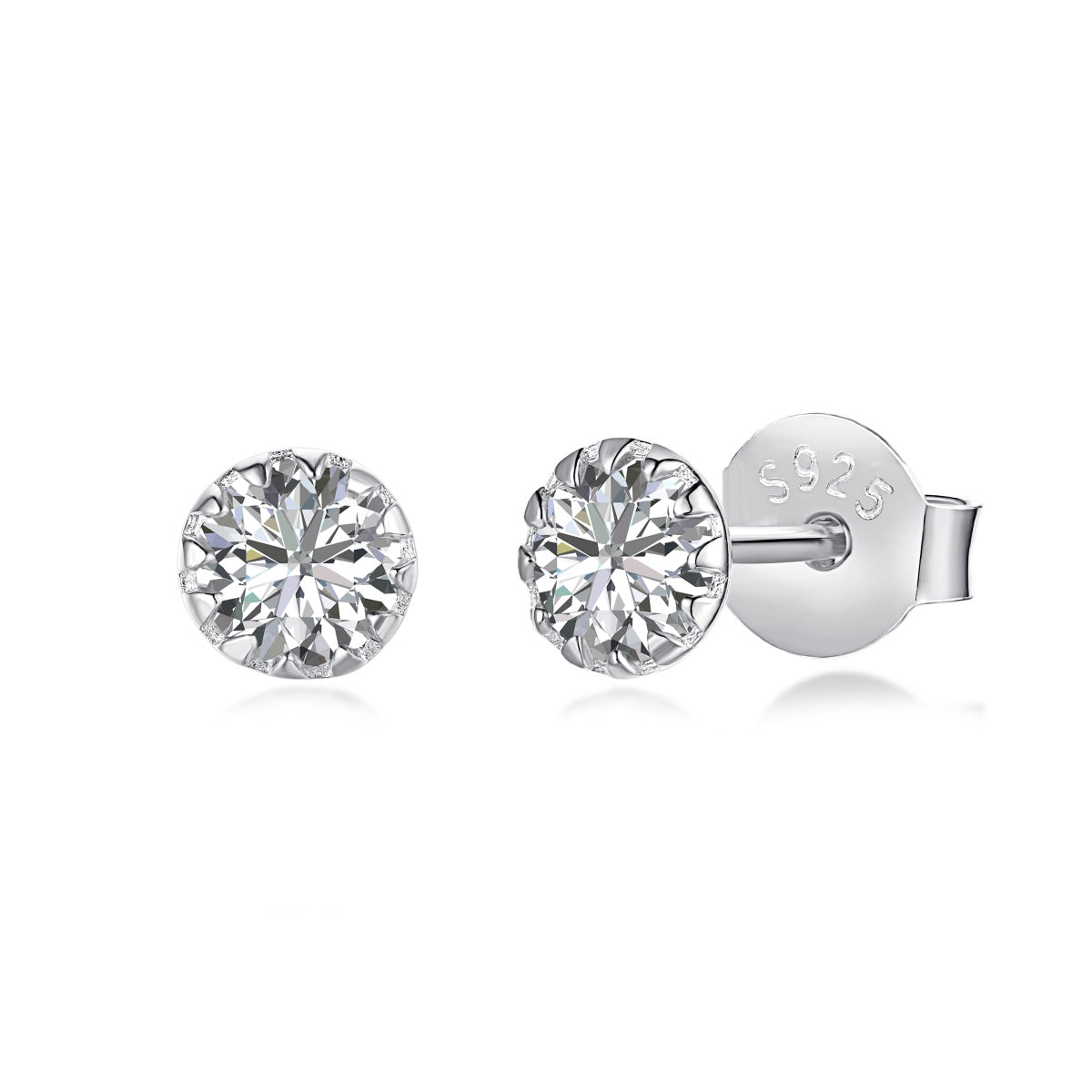 [Oramore Jewelry]Sparkling Colorful Round Shape Earrings