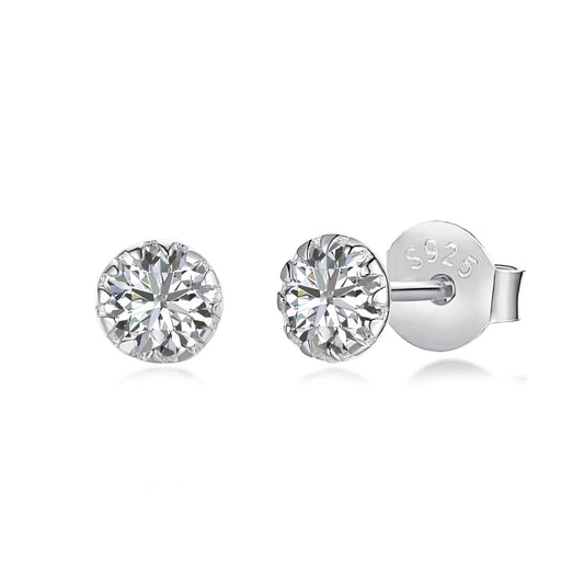 [Oramore Jewelry]Sparkling Colorful Round Shape Earrings