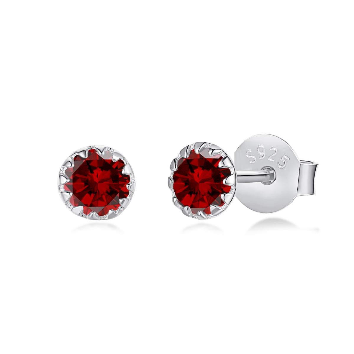 [Oramore Jewelry]Sparkling Colorful Round Shape Earrings