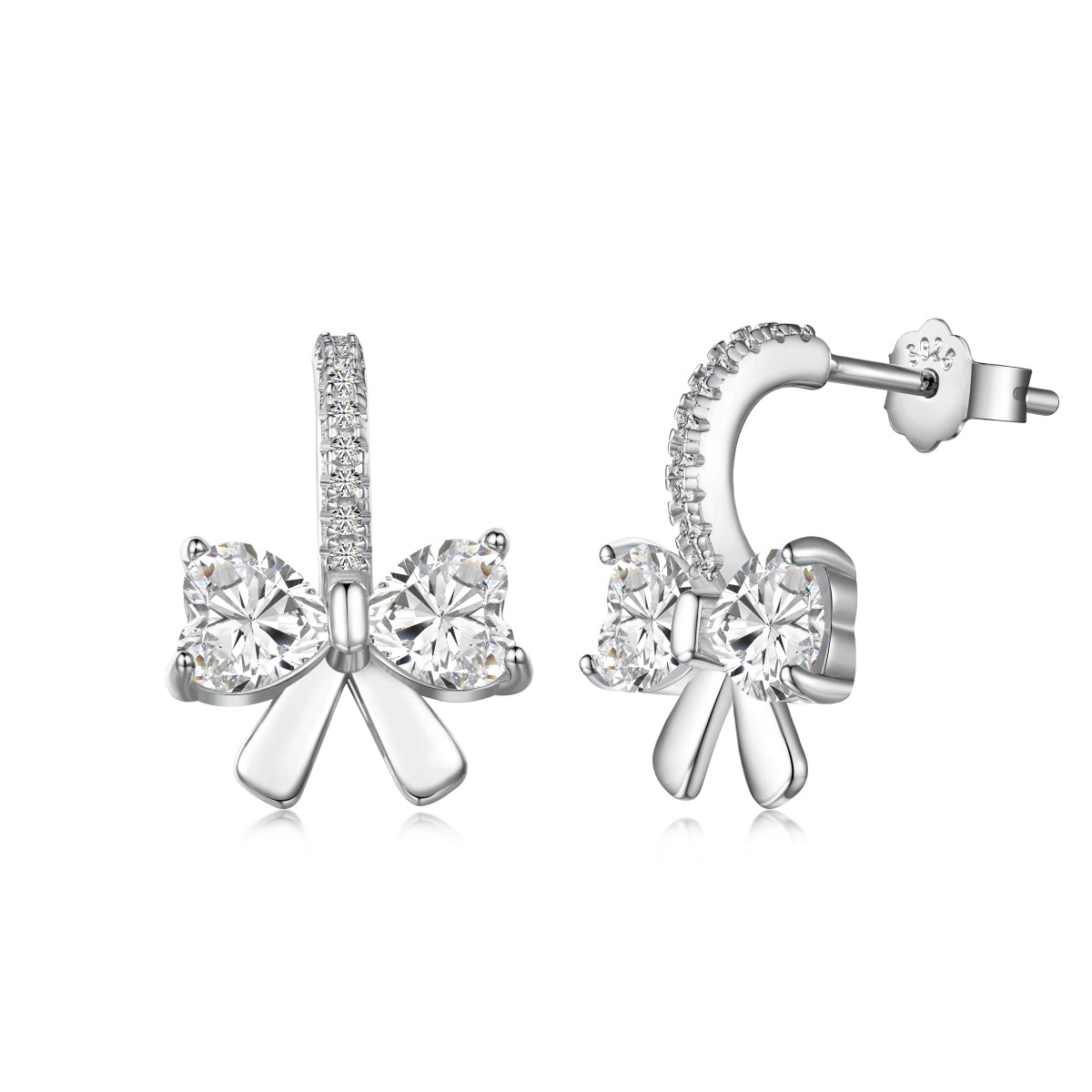 [Oramore Jewelry]Exquisite Earrings With Heart-Shaped Bow Design