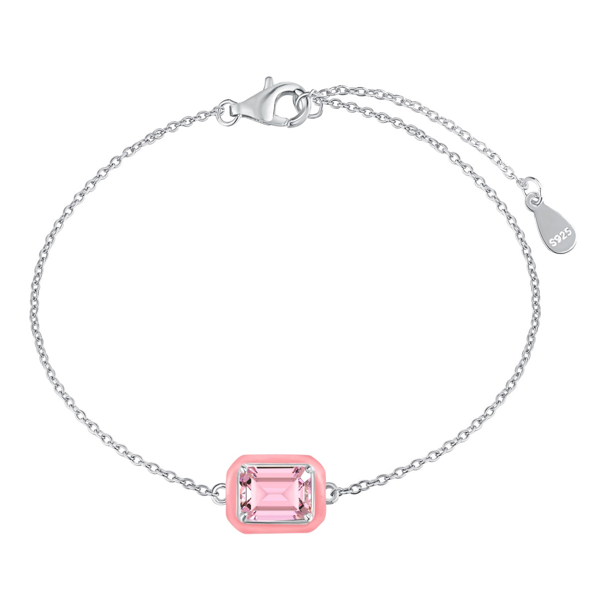 [Oramore Jewelry]2.0 Carat Sparkling Colorful Emerald Cut Daily Bracelet