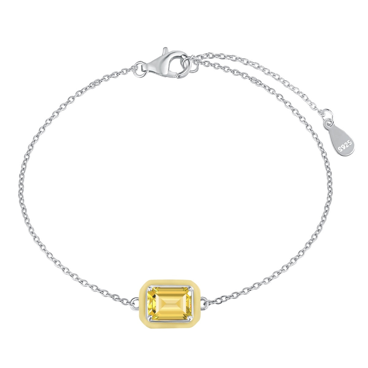 [Oramore Jewelry]2.0 Carat Sparkling Colorful Emerald Cut Daily Bracelet