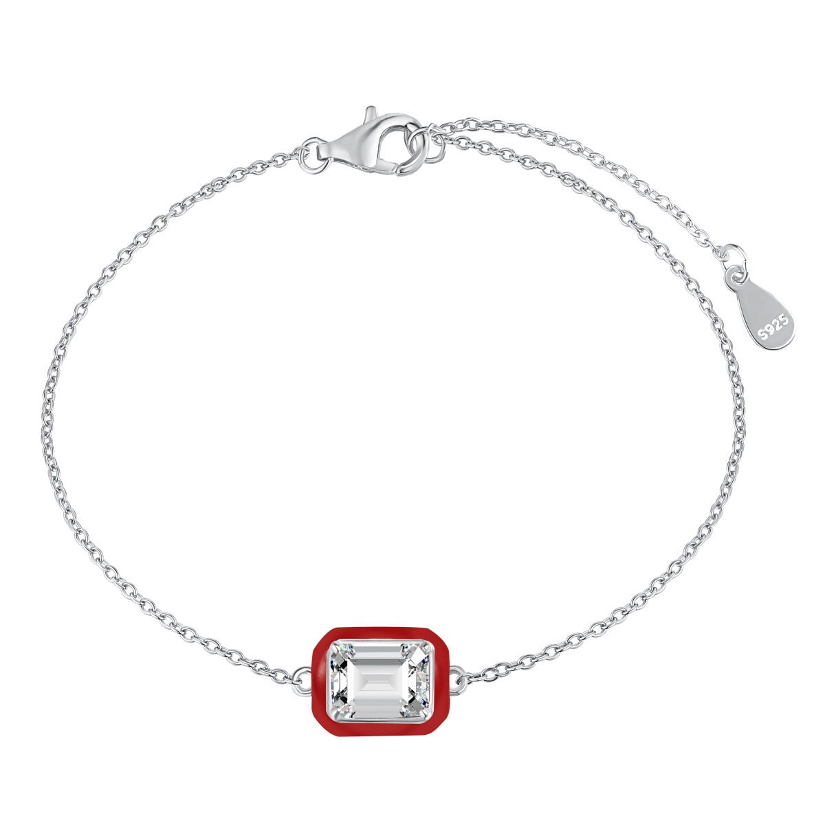 [Oramore Jewelry]2.0 Carat Sparkling Colorful Emerald Cut Daily Bracelet