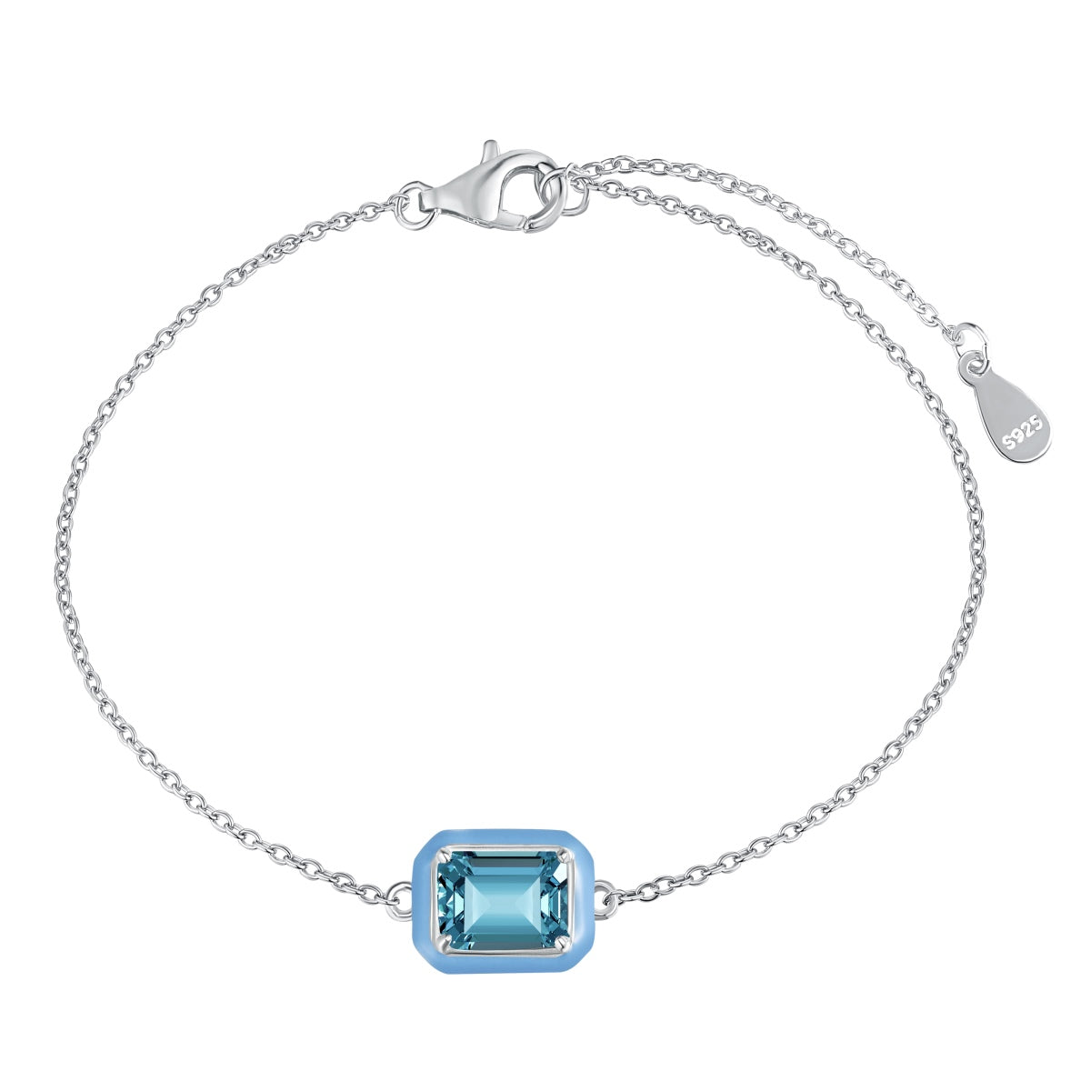 [Oramore Jewelry]2.0 Carat Sparkling Colorful Emerald Cut Daily Bracelet