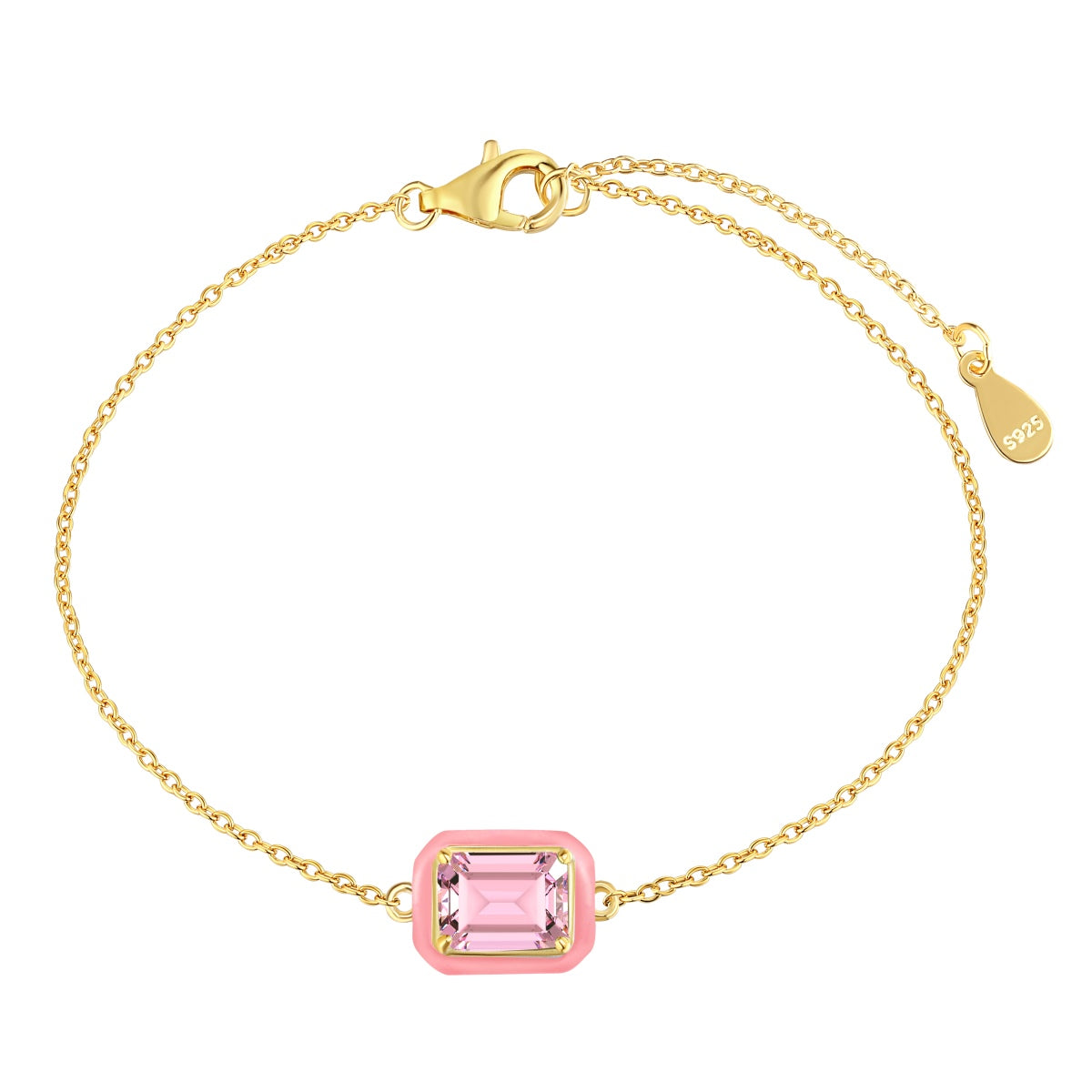 [Oramore Jewelry]2.0 Carat Sparkling Colorful Emerald Cut Daily Bracelet