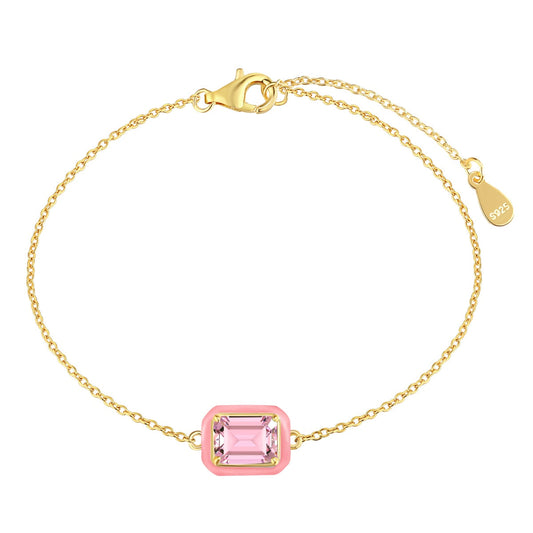 [Oramore Jewelry]2.0 Carat Sparkling Colorful Emerald Cut Daily Bracelet