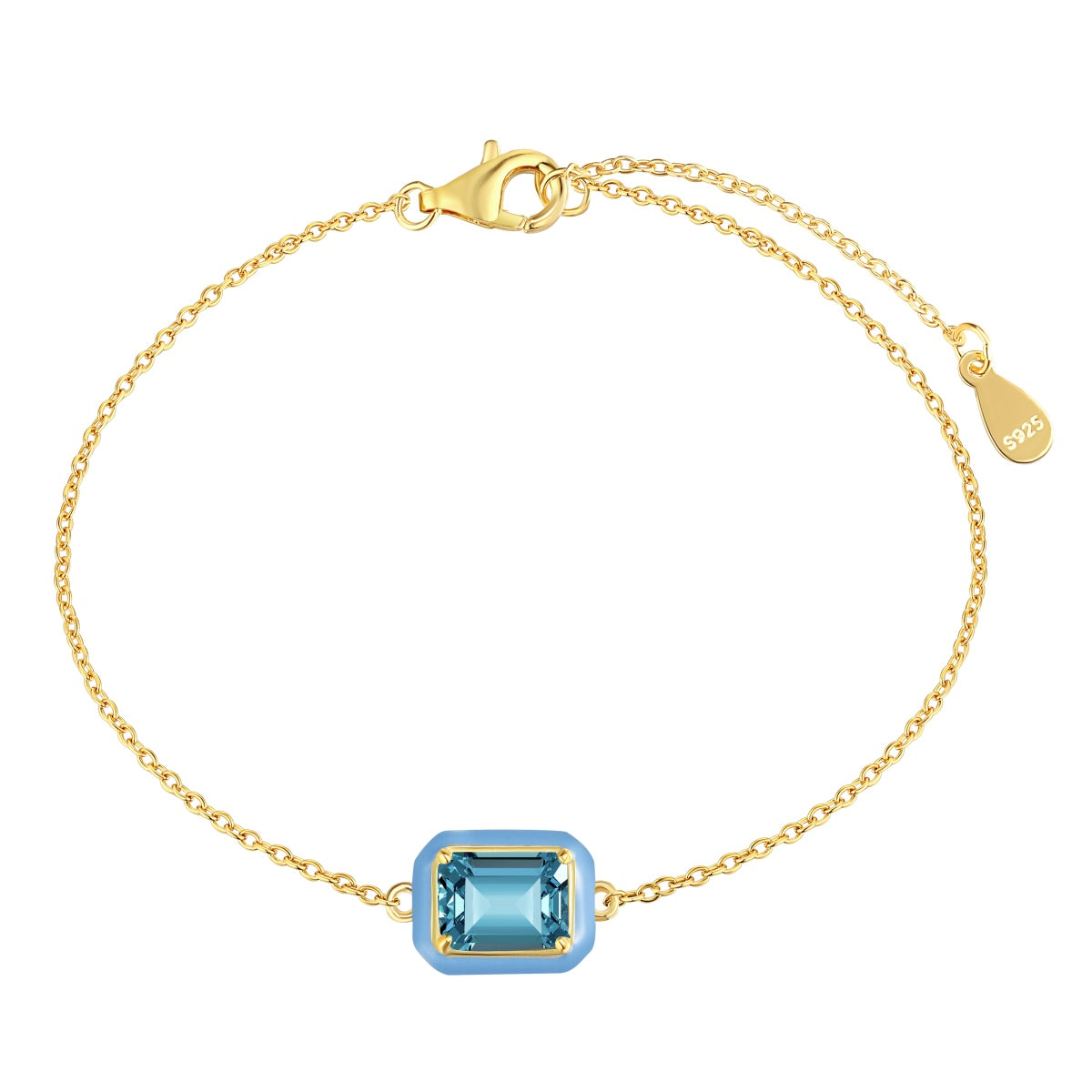 [Oramore Jewelry]2.0 Carat Sparkling Colorful Emerald Cut Daily Bracelet