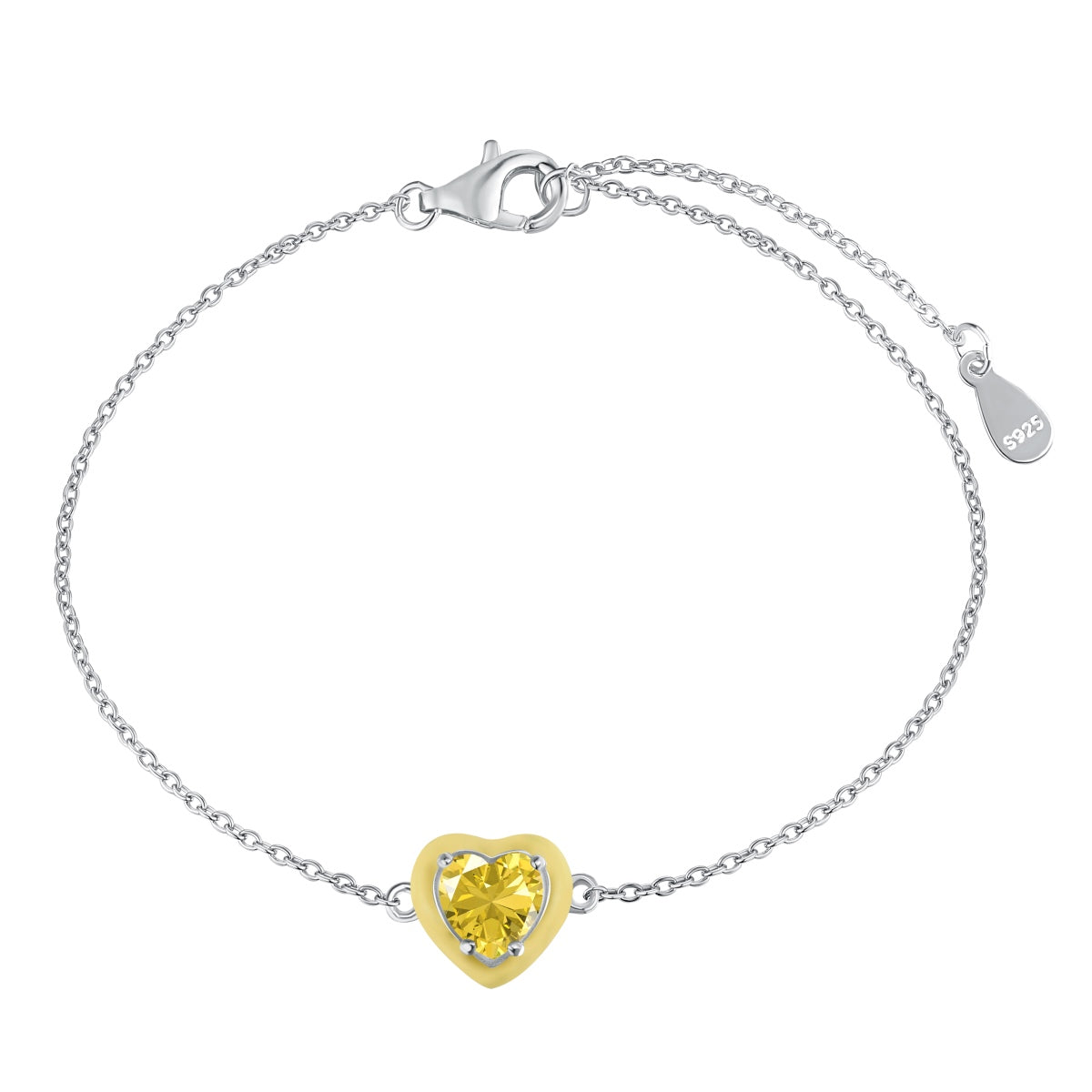 [Oramore Jewelry]Sparkling Romantic Heart Shape Lover Bracelet