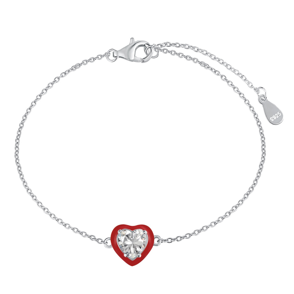 [Oramore Jewelry]Sparkling Romantic Heart Shape Lover Bracelet