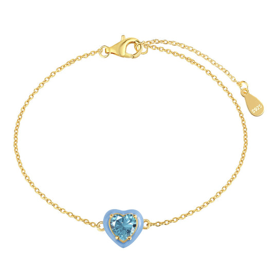 [Oramore Jewelry]Sparkling Romantic Heart Shape Lover Bracelet